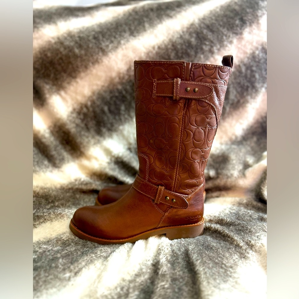 Coach Virginia Women's Brown Tall Boots, Size 7 - Picture 6 of 16